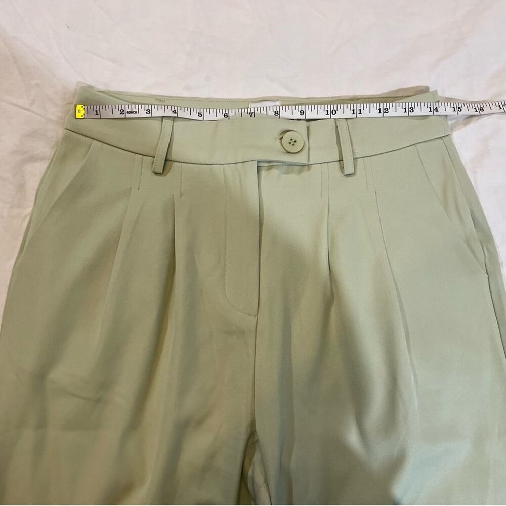 Princess Polly Huxley High Waist Wide Leg Pant size 8 Light Green - Picture 7 of 15